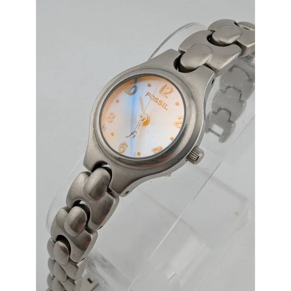 FOSSIL F2 Watch Women 22mm Case Blue Dial Silver 6.5